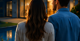 Couple devant leur maison, assurance emprunteur